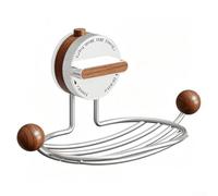 Porte-savon de style rétro sans perçage, ventouse puissante, drainage rapide, en acier inoxydable, plusieurs couleurs, crochets pour serviettes, éponges, cuisine, salle de bain (foncé)