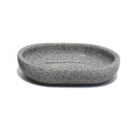 douceur d'intérieur, Porte-Savon (12 x 8,5 x 2 cm) Granite Anthracite, Polyrésine Unie