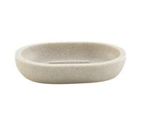 douceur d'intérieur, Porte-Savon (12 x 8,5 x 2 cm) Granite Sable, Polyrésine Unie