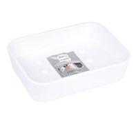 douceur d'intérieur, Porte-Savon (11.9 x 8.9 x 2.3 cm) Vitamine Blanc, Plastique Soft Touch