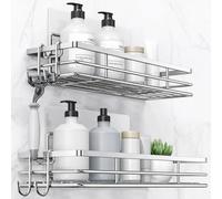 Porte-savon en acier inoxydable pour douche, ensemble de 2, argenté
