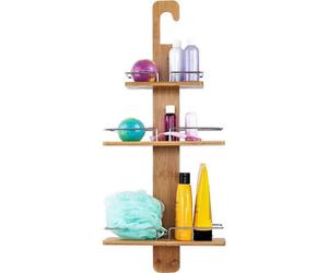 Porte-savon en bambou - 3 niveaux - Pomme de douche suspendue - Pomme de douche pour douche de tête - Bois