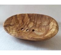 Porte-savon en bois d'olivier Petit modèle, environ 12 x 7 cm