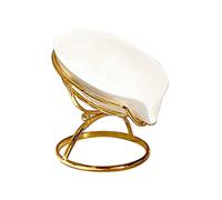 Porte-Savon en Céramique De avec Présentoir en Métal, Porte-Savon De