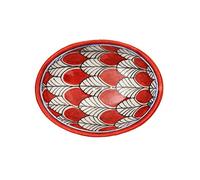 Porte-savon en céramique rouge avec des trous pour le drainage de l'eau 13 x 9,5 x 2 cm