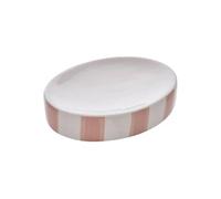- Porte-Savon en Céramique "Strio" 13cm Rose
