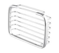 Porte-savon en métal à forte aspiration - Plateau de douche en aluminium résistant à la rouille - Support sans perçage - Design d'évacuation ouvert - 13 x 9 x 3 cm - Pinces réglables - Doré, argent