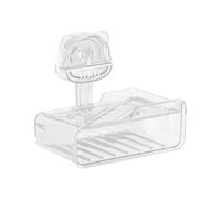 Porte-savon en plastique fixé mur, aucun trou requis, Clear | de Drainage pour comptoir de, cuisine de salle de bain, plateau de rangement Double couche