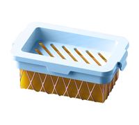 Porte-savon en - Plateau de savon hygiénique, 15,5 x 9,3 x 2 cm avec drain, plateaux de savon pour cuisine, construction en céramique durable, auto-drainante pour salle de bain