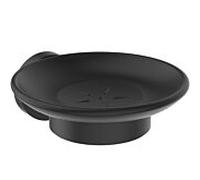 Porte-savon Ideal Standard IOM A7929XG en verre noir, avec kit de fixation, noir soyeux