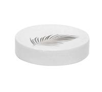 Porte Savon Imprimé Orbella 11cm Blanc & Argent
