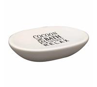 Porte Savon Imprimé Tikal 12cm Blanc