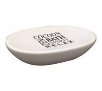 Porte Savon Imprimé Tikal 12cm Blanc