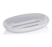 Porte savon - KELA - Isabella - En céramique - Fond rainuré - 13.5x8.5x2cm - Blanc