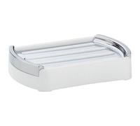 Porte savon - KELA - Marta - En plastique - 12.5x9x2.5cm - Blanc et chrome