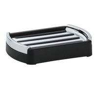 Porte savon - KELA - Marta - En plastique - 12.5x9x2.5cm - Noir et chrome