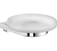 Porte-savon Keuco complet, coupelle en cristal mat, chrome, 1 pièce.