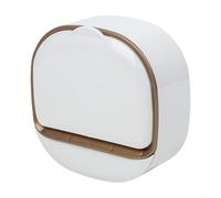Porte-savon mural avec couvercle, porte-savon perforé pour salle de bain, douche, égouttoir pour savon, résistant à l'humidité, sans perçage (blanc)
