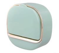Porte-savon mural avec couvercle, porte-savon perforé pour salle de bain, douche, égouttoir pour savon, résistant à l'humidité, sans perçage (vert clair)