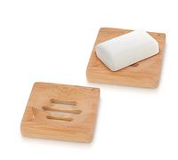 porte savon,porte savon douche,Porte-Savon en Bambou Naturel,Bambou Naturel en Bois Porte Savons Boîte à Savon, pour Salle de Bain Cuisine Éponges, Accessoires de Rangement