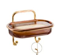 Porte-savon pour paroi de douche,Porte-savon pour paroi de douche | Porte-éponge de savon auto-adhésif Salle de bain Organisateur d'évier de bain sans perçage Rangement inoxydable Acry blanc