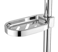 Porte Savon pour Tringle de Douche, ABS Chromé Réglable sans Perçage Design Moderne, pour Maintenir Le Savon Sec et Propre dans la Salle de Bain et la Douche