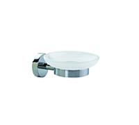 porte-savon Pro 020 chrome, verre dépoli, avec technologie de fixation