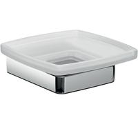 Porte-savon tendance emco, modèle mural, verre cristal satiné, chromé, 023000100