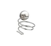 Porte sèche-cheveux en métal gris mat