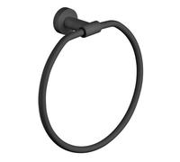 PORTE SERVIETTE ANNEAU ROND GRAND HOTEL NOIR MAT - CRISTINA ONDYNA TE20713