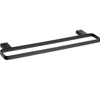Porte-serviette double en laiton noir NERO 50 x13,2 x2 cm