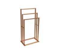 Porte serviette en bois - 3 portants - Accessoire de salle de bain