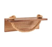 PORTE SERVIETTE ET TABLETTE EN ACACIA + CORDE SUR STICKER - NATUREL - Tendance