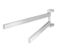 Porte-serviette LINEA 44 cm, double, mat, acier inoxydable, Zack
