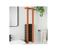 vidaXL Porte-Serviette, Sèche-Serviettes avec Étagère, Accessoires de Salle de Bain Maison, Moderne, Marron Cire Bois de Pin Massif
