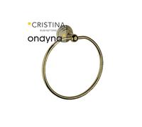 Porte serviette museo anneau carre vieux bronze - CRISTINA ONDYNA CA20793