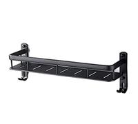 Porte Serviette Porte-Serviettes Noir Espace Mural en Aluminium Vintage pour Salle De Bain pour Cuisine(50cm)