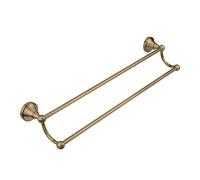 Porte Serviette Salle de Bain Double, Porte Serviettes en Laiton Brossé 60cm, PorteServiettes Mural Installation de Perçage, Accessoire Salle de Bain, Porte Serviette pour Salle De Bain Et Cuisine