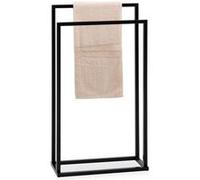 Porte Serviette Salle de Bain MAILO H 84 cm en Métal Noir, Design Simple et Moderne, Sur Pieds avec Socle Stable Noir G