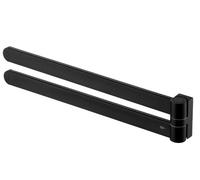 Porte Serviette Salle De Bain Noir Pivotant Double