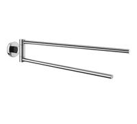 Porte-serviette SCALA 46 cm, double, poli, acier inoxydable, Zack