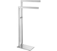 Porte-serviette sur pied LINEA 80 cm, double, mat, acier inoxydable, Zack