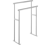 Porte-serviette sur pied SCALA 80 x 60 cm, double, mat, acier inoxydable, Zack