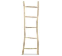 vidaXL Porte-serviettes Échelle 5 barreaux Teck massif 45 x 150 cm Naturel