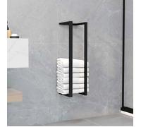 Porte-serviette - vidaXL - Fer - Noir - 12,5x12,5x60 cm