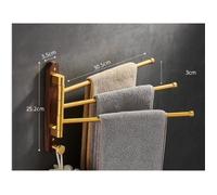 Porte servietteporte-serviettes pivotant en bois dor brosssupport mural pliant pour salle de bain- three bars PORTE SERVIETTE
