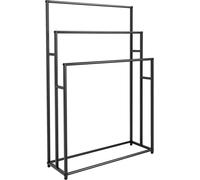 Porte-serviettes - 3 niveaux, sur pied - Réglable - Peu encombrant - Fonte - Capacité de charge 25 kg - Noir