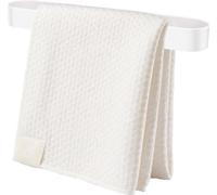 Porte-serviettes 30cm - Adhésif & Fixation murale à vis - Blanc