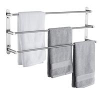 Porte-serviettes à 3 barres, barre de serviette en acier inoxydable SUS 304, porte-serviettes de bain, étagère à serviettes, support de serviettes, barres de serviettes, support mural, montage mural,