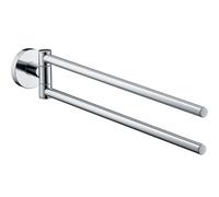 Porte-serviettes à double pivotement Hansgrohe Logis chromé 62 x 445 x 72mm